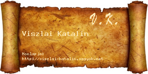 Viszlai Katalin névjegykártya